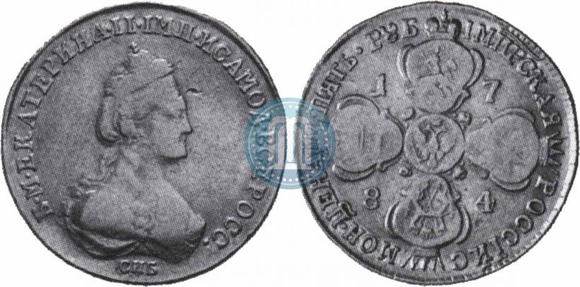 Picture 5 roubles 1784 year СПБ 