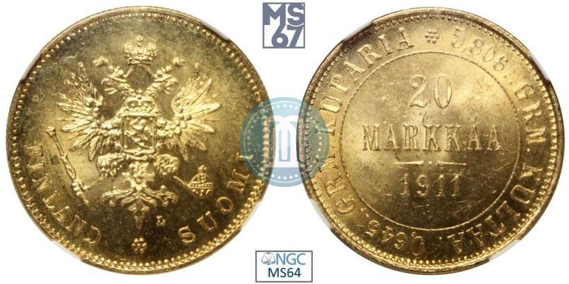 Picture 20 markkaa 1911 year L 