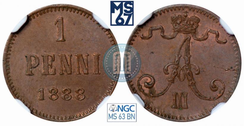Фото 1 пенни 1888 года  