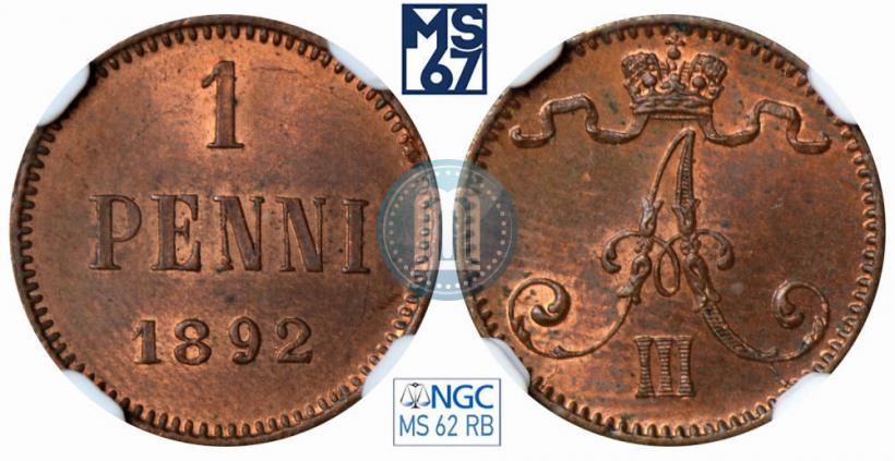 Picture 1 penni 1892 year  
