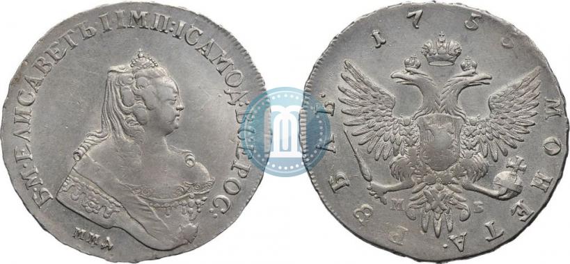 Фото 1 рубль 1755 года ММД-МБ 