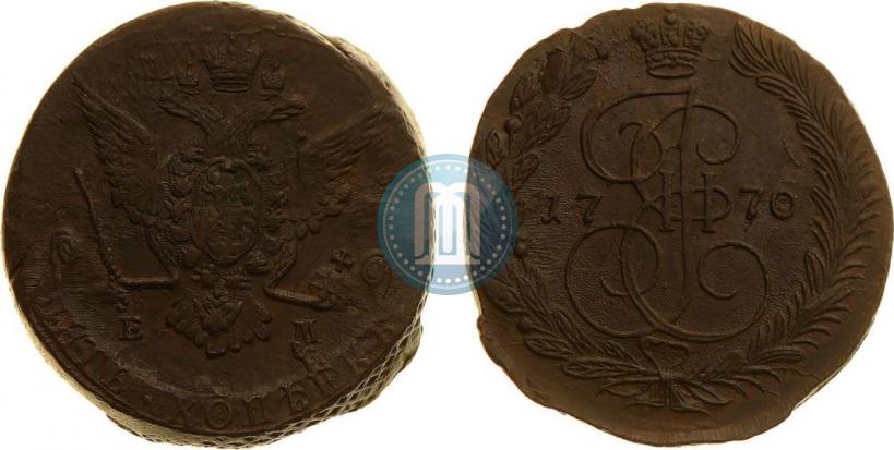 Фото 5 копеек 1770 года ЕМ 