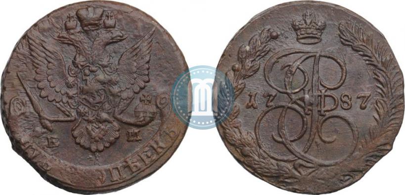 Фото 5 копеек 1787 года ЕМ 