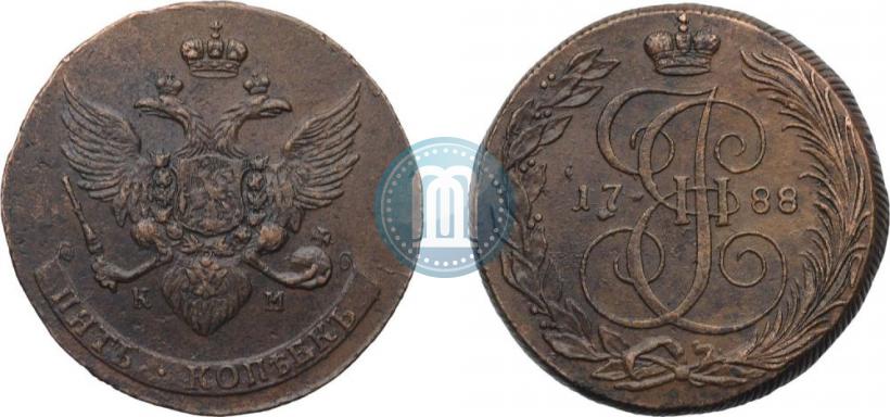 Picture 5 kopecks 1788 year КМ 
