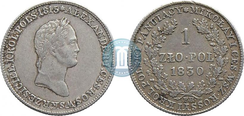 Picture 1 złoty 1830 year FH 