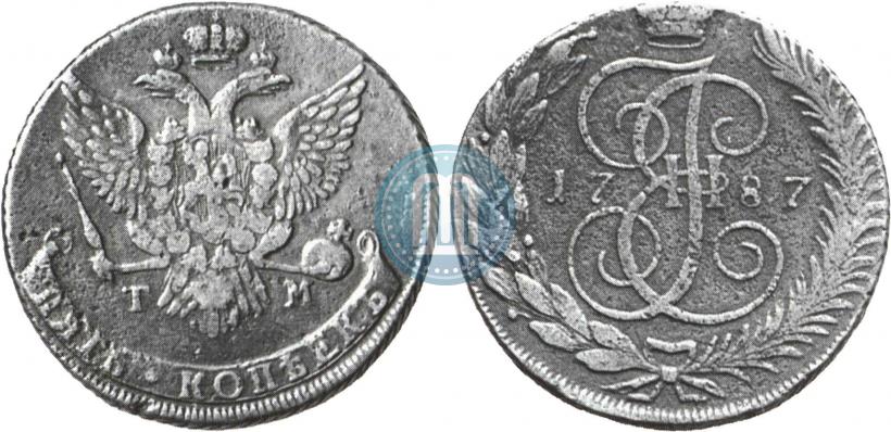 Фото 5 копеек 1787 года ТМ 