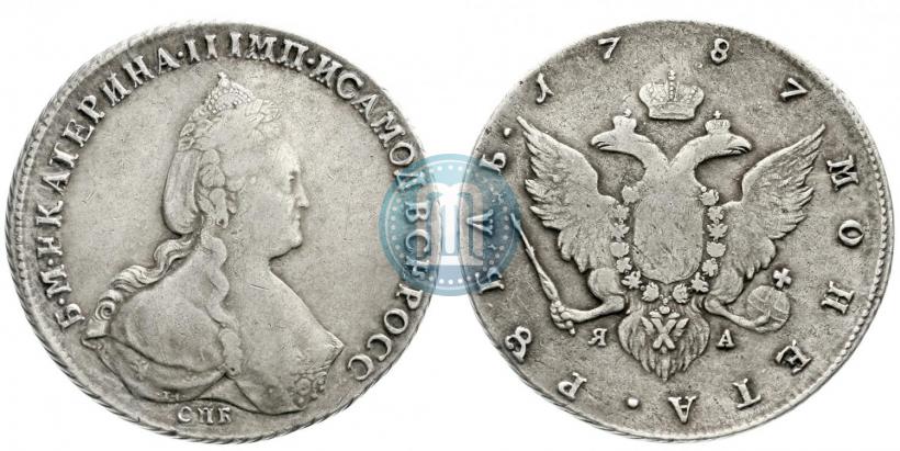 Picture 1 rouble 1787 year СПБ-ЯА 