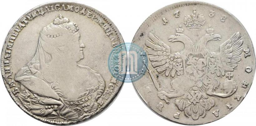 Picture 1 rouble 1738 year  "Moscow type"