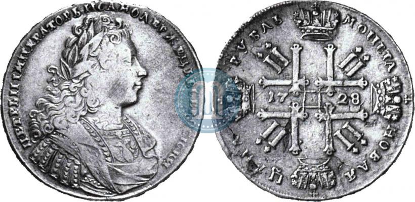 Picture 1 rouble 1728 year  "Type of 1727"