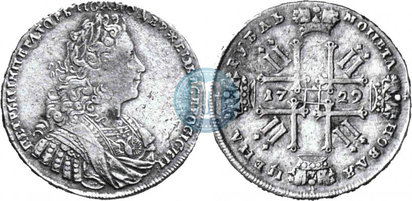 Picture 1 rouble 1729 year  "Type of 1727"