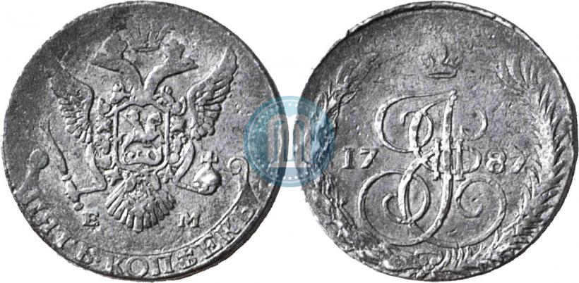 Фото 5 копеек 1787 года ЕМ 
