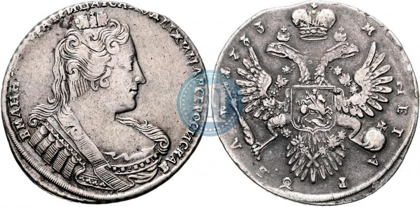 Фото 1 рубль 1733 года  