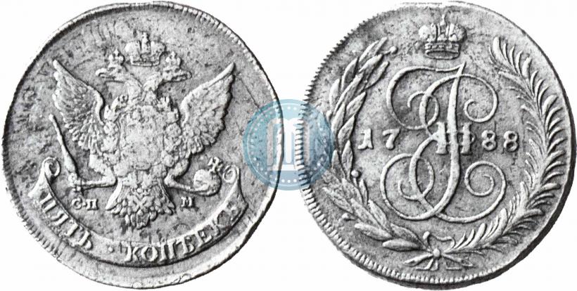 Picture 5 kopecks 1788 year СПМ 