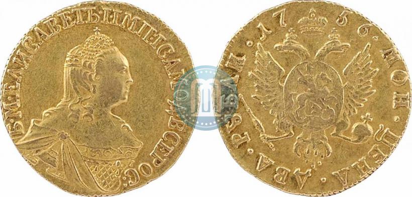 Picture 2 roubles 1756 year  