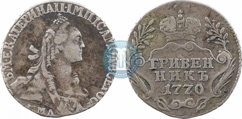 Picture Grivennik 1770 year ММД 