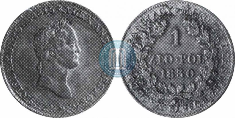 Picture 1 złoty 1830 year FH 