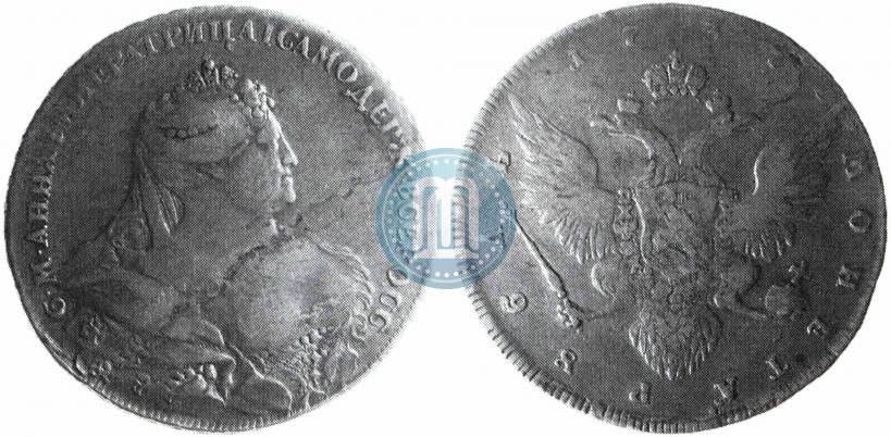 Picture 1 rouble 1737 year  "Portrait by Gedlinger"