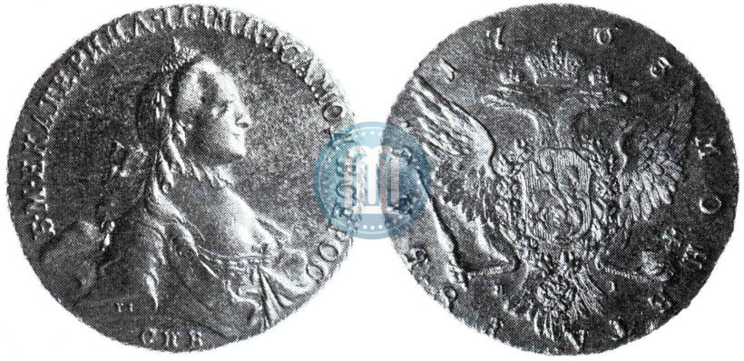 Picture 1 rouble 1763 year СПБ-ЯI 