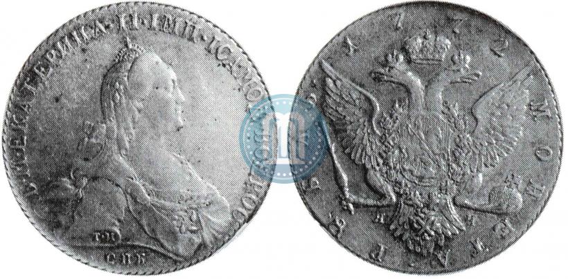 Picture 1 rouble 1772 year СПБ-ЯЧ-Т.И. 