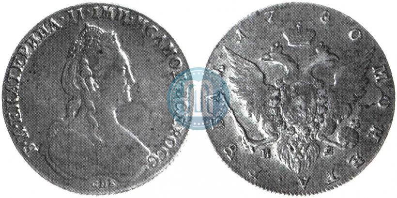 Picture 1 rouble 1780 year СПБ-ИЗ 