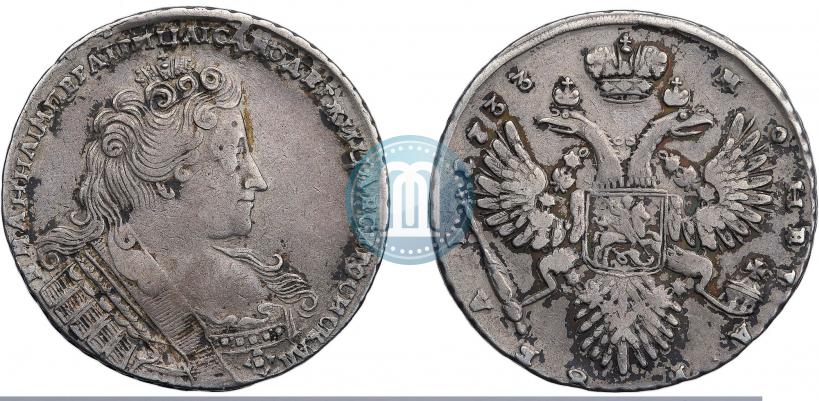 Фото 1 рубль 1733 года  