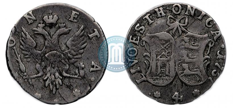 Фото 4 копейки 1757 года  "Ливонез"