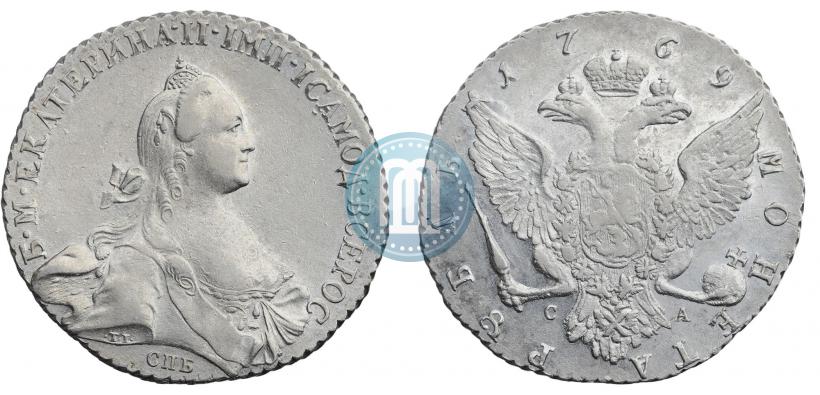 Фото 1 рубль 1769 года СПБ-СА 