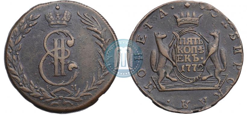 Picture 5 kopecks 1772 year КМ 