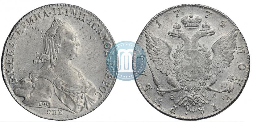Picture 1 rouble 1774 year СПБ-ФЛ 