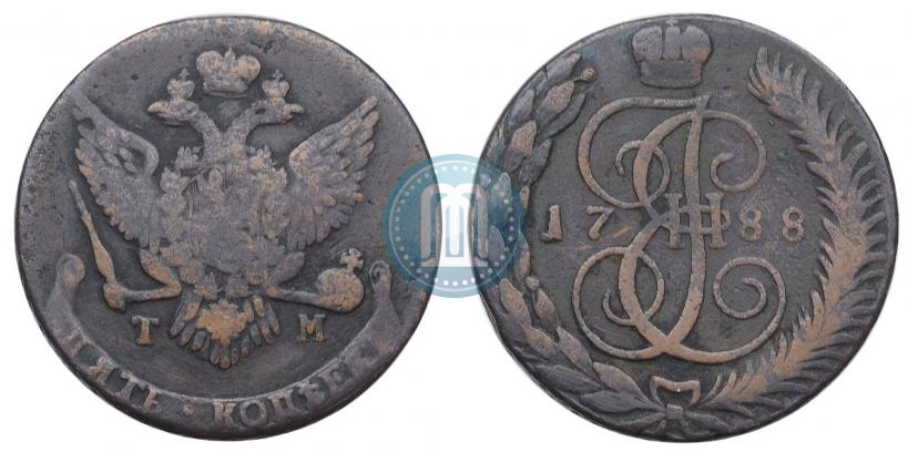Picture 5 kopecks 1788 year ТМ 
