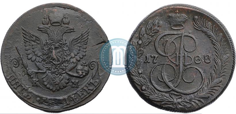 Picture 5 kopecks 1788 year КМ 