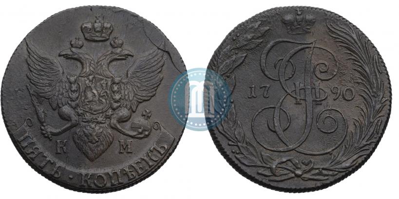 Picture 5 kopecks 1790 year КМ 