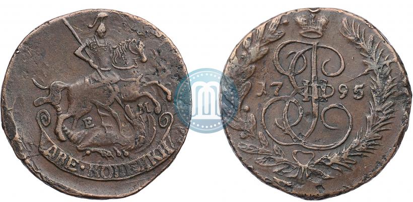 Picture 2 kopecks 1795 year ЕМ 