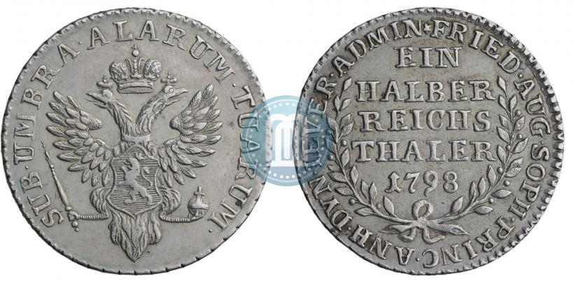 Picture Ein halber reichsthaler 1798 year  "Dutchy of Jever"