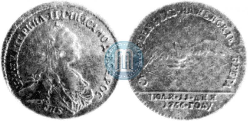 Picture Token Coin 1766 year  "For the court circus festival"