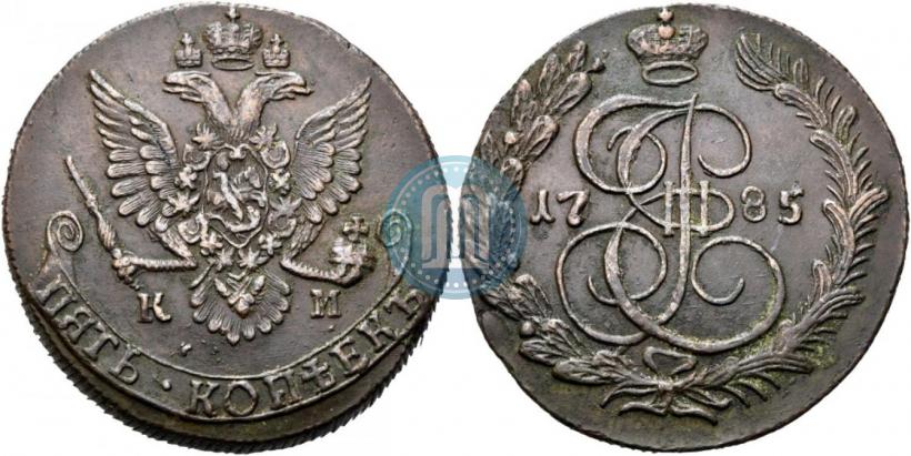 Picture 5 kopecks 1785 year КМ 