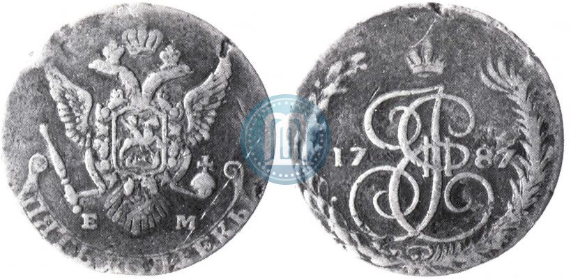 Picture 5 kopecks 1787 year ЕМ 