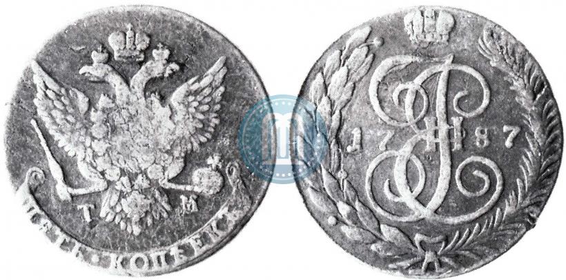 Фото 5 копеек 1787 года ТМ 