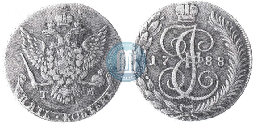 Picture 5 kopecks 1788 year ТМ 