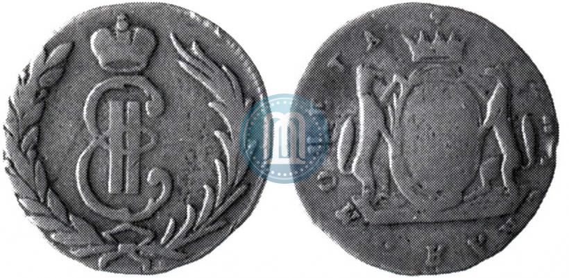 Picture 1 kopeck 1766 year  