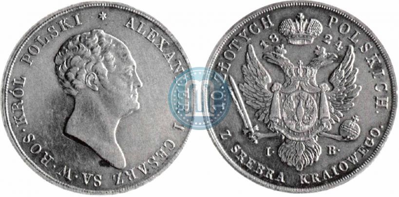 Picture 10 złotych 1824 year IB 