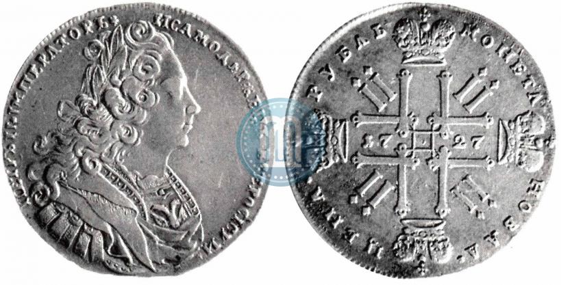 Picture 1 rouble 1727 year  "Moscow type"