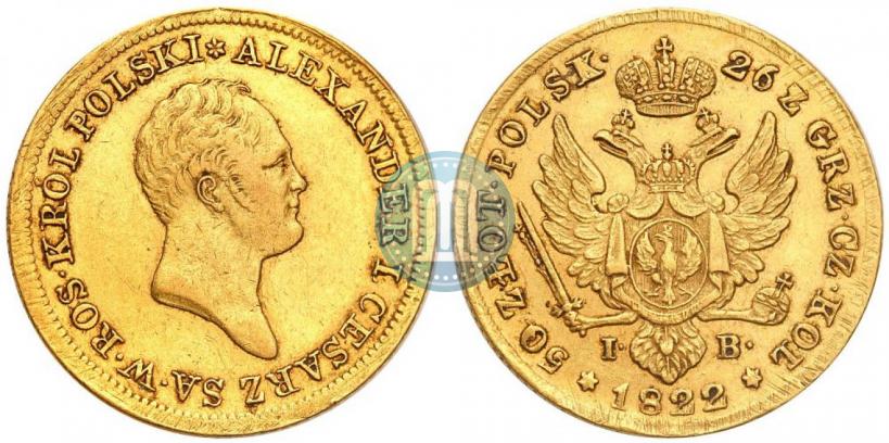Picture 50 złotych 1822 year IB 