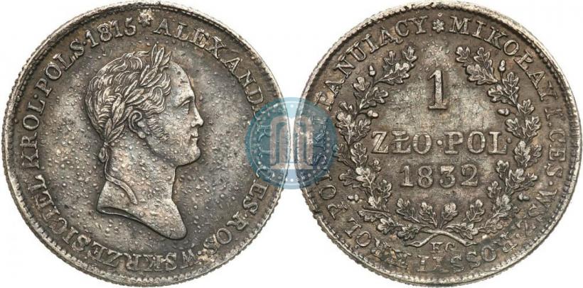 Picture 1 złoty 1832 year KG 
