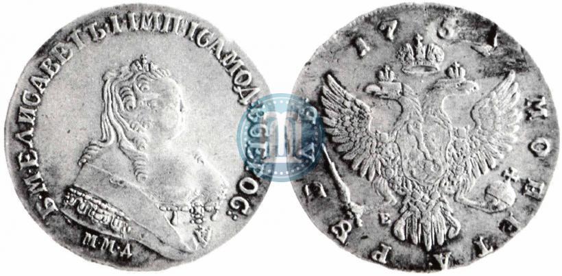 Picture 1 rouble 1752 year ММД-Е 