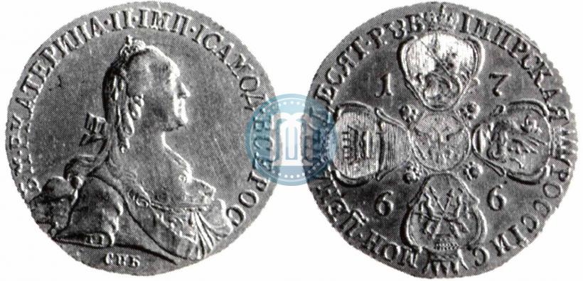 Picture 10 roubles 1766 year СПБ 