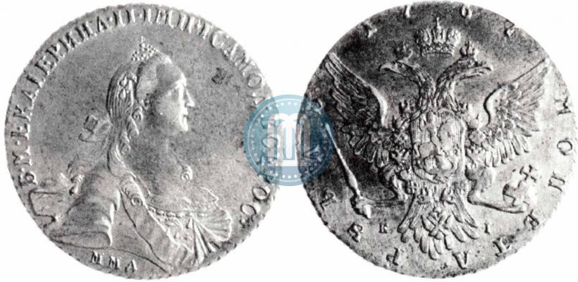 Фото 1 рубль 1767 года ММД-EI 