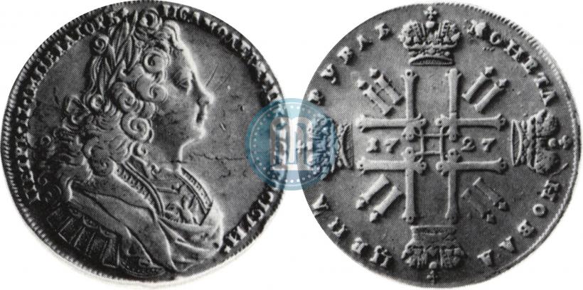 Picture 1 rouble 1727 year  "Moscow type"