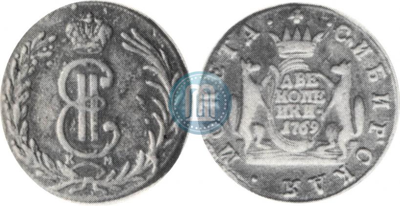 Фото 2 копейки 1769 года КМ 