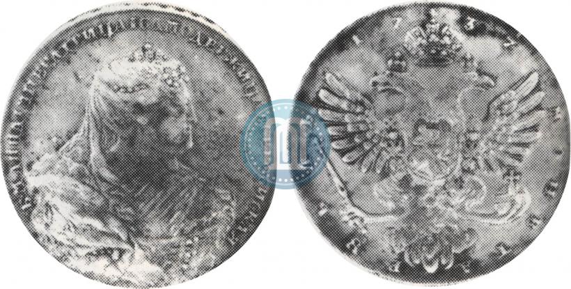 Picture 1 rouble 1737 year  "Moscow type"